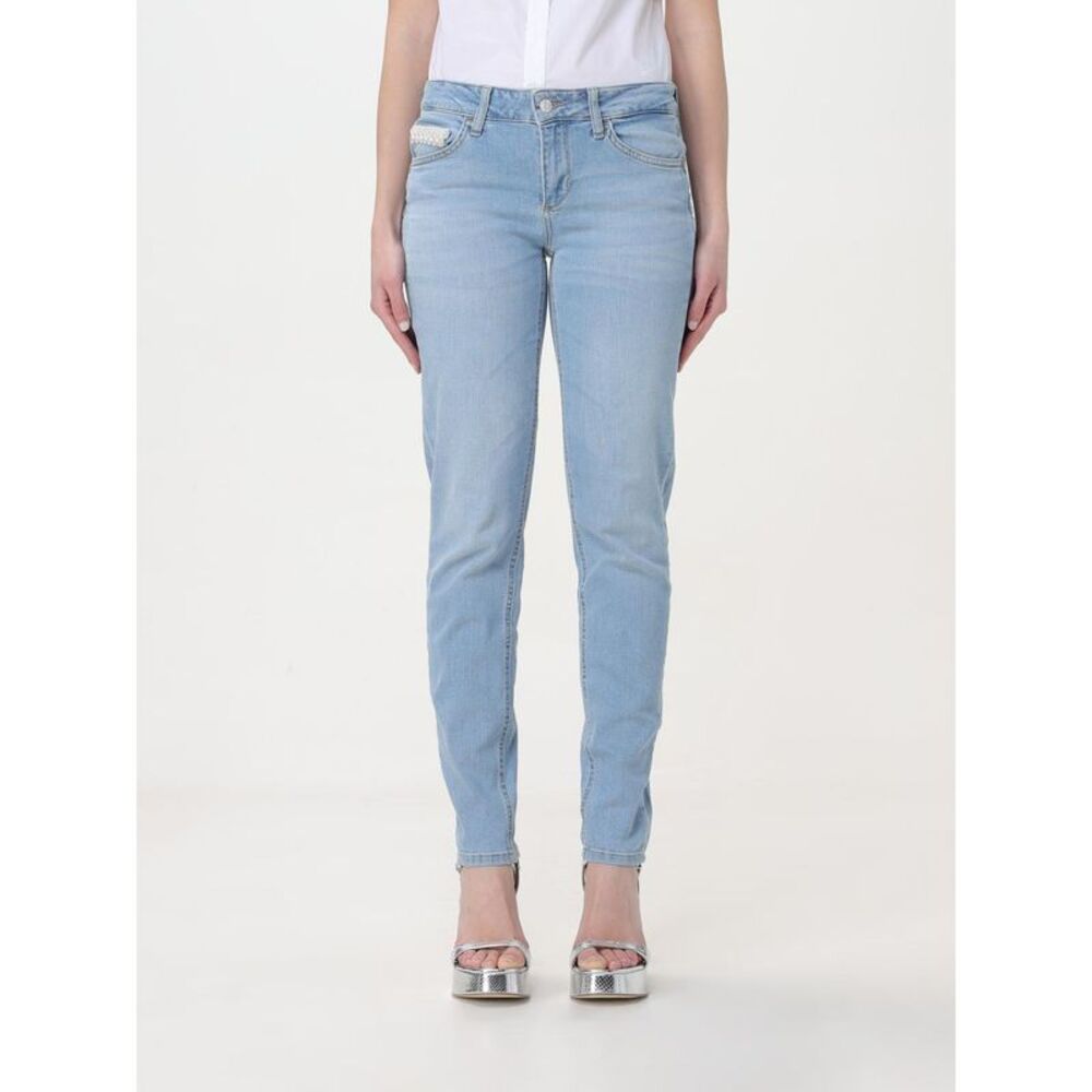 Liu Jo Blue Cotton Straight-Leg Women's Jeans
